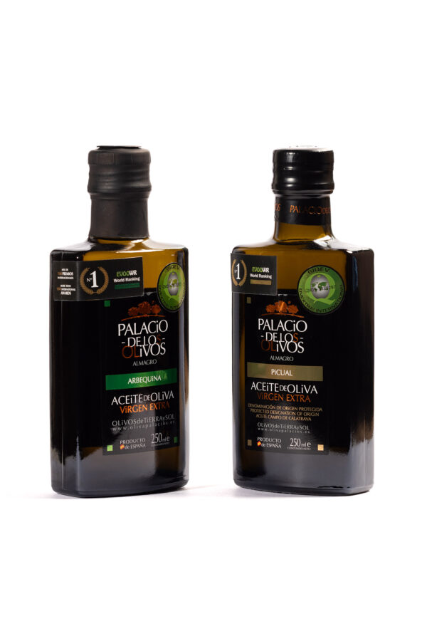 DUO ACEITE VIRGEN EXTRA PICUAL Y ARBEQUINA - PALACIO DE LOS OLIVOS (2x250ml)