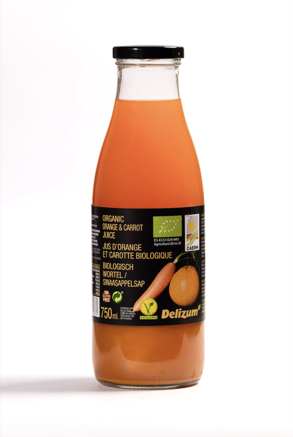 ZUMO DE ZANAHORIA Y NARANJA ECOLÓGICO (750ml)