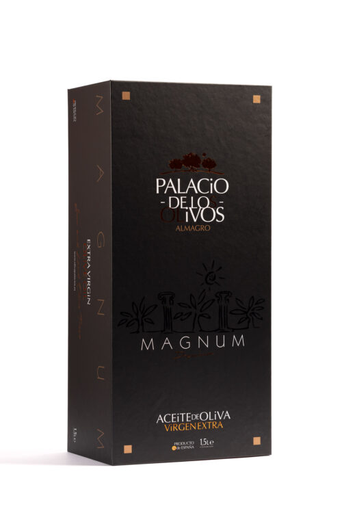 AJÁNDÉKDOBOZ MAGNUM EXTRA SZŰZ OLÍVAOLAJ PICUAL - PALACIO DE LOS OLIVOS (1.5L)