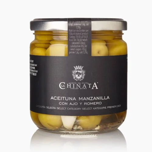 ACEITUNA MANZANILLA AJO Y ROMERO