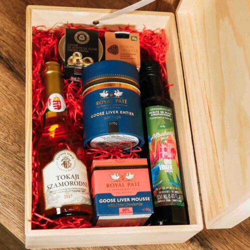 Cesta Regalo «Lujo Gourmet Royal» en Caja de Madera